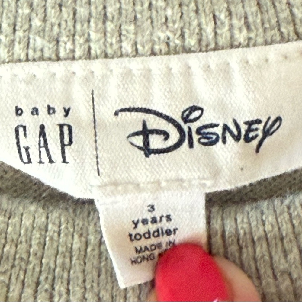 GAP Disney Minnie Mouse Gray Sweater Sweatshirt Girls’ 3T Pink Bow - Picture 3 of 4